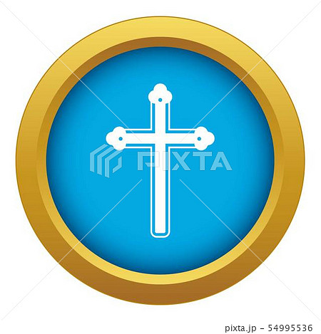Holy cross icon blue vector isolated 54995536