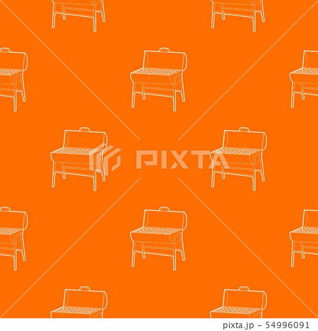 Metal barbecue pattern vector orange Metal barbecue pattern vector orange 54996091