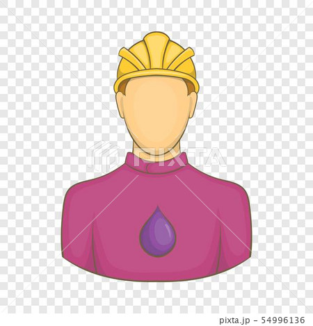 Employee oil industry icon, cartoon style 54996136