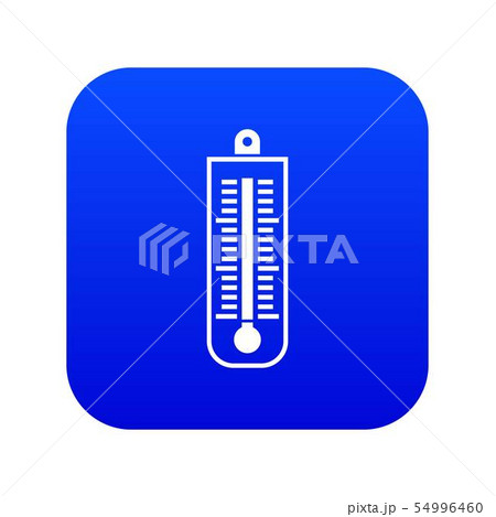 Thermometer icon digital blue 54996460