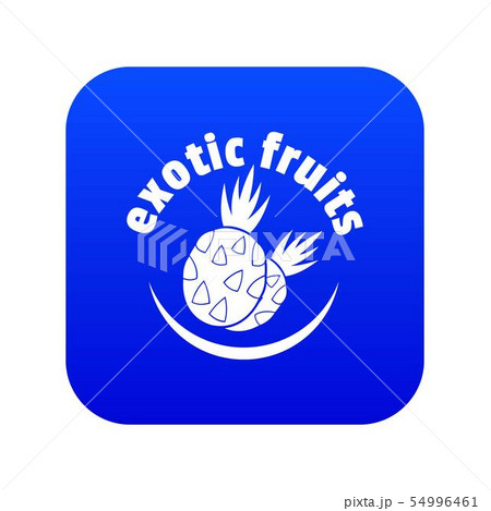 Exotic fruits icon blue vector 54996461