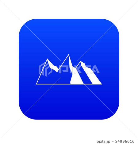 Mountains icon digital blue 54996616