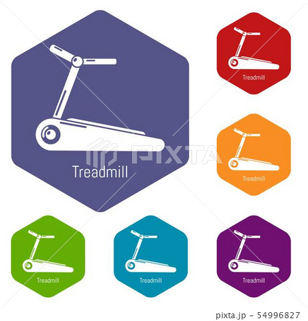 Treadmill icons vector hexahedronのイラスト素材 [54996827] - PIXTA