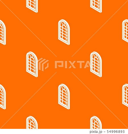 Palace window frame pattern vector orangeのイラスト素材 [54996893] - PIXTA