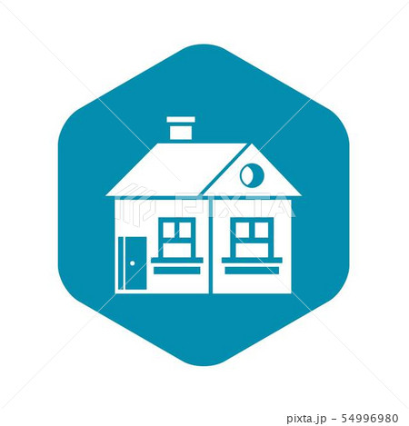 Large single-storey house icon, simple style 54996980