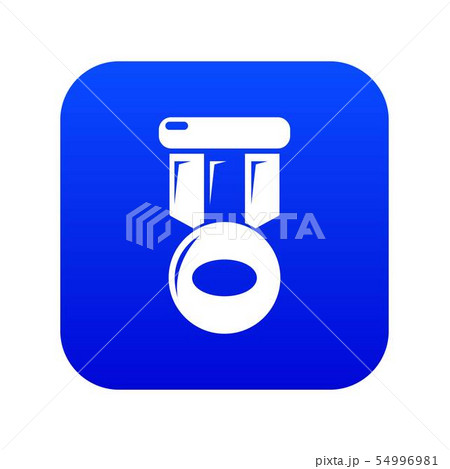 Hockey medal icon blue vector 54996981