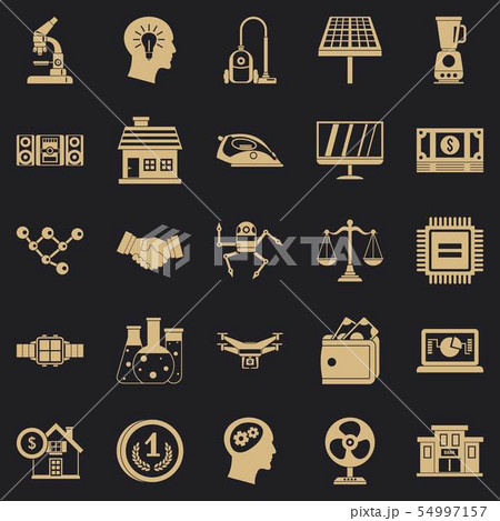 Accommodation icons set, simple style Accommodation icons set, simple style 54997157