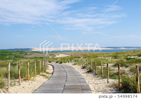 Seascape. Large view on pyla dune. fance Seascape. Large view on pyla dune. fance 54998574