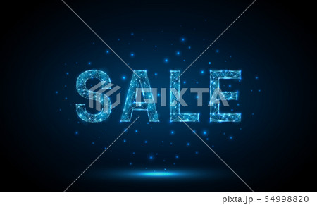 Sale banner template. Low poly style design. 54998820