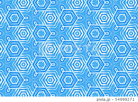 Abstract bright blue repeating pattern 54999271