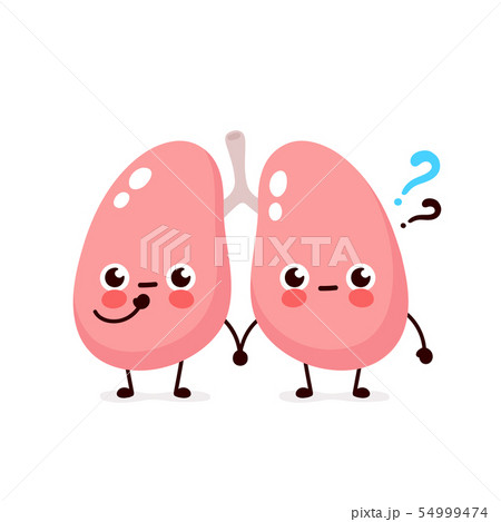 Cute lungs with question mark Cute lungs with question mark 54999474