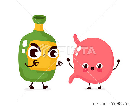 Angry scary alcohol bottle kill stomach  55000255