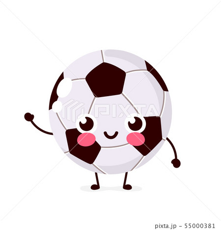 Cute happy smiling Football ball  55000381