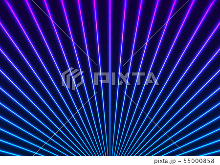 Bright blue violet neon laser rays lines tech 55000858
