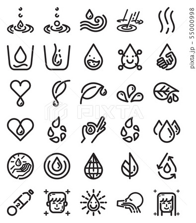 Drinking water icon vector set. 55000998