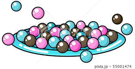 カラーボールのプールのイラスト素材