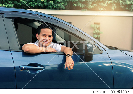 car with man hands up lifestyle driving freedom on car with man hands up lifestyle driving freedom on 55001553