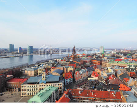 聖ペテロ教会から望むラトビア・リガ歴史地区 / Riga, Latvia 55001842