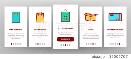 Packaging Types Vector Color Onboarding Packaging Types Vector Color Onboarding 55002707