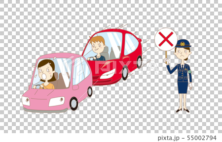 煽り運転　イラスト 55002794