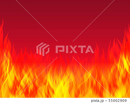 赤い炎の背景のイラスト素材