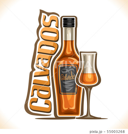 Vector illustration of alcohol drink Calvados 55003268