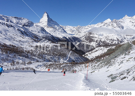 冬のスイス　ツェルマット　スキー場　Matterhorn 55003646