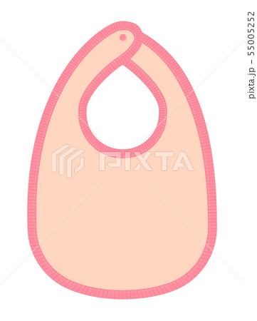 赤ちゃん ベイビービブ スタイ よだれかけ テンプレートイラスト ピンク のイラスト素材