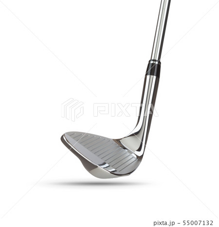 Chrome Golf Club Wedge Iron on White Background 55007132