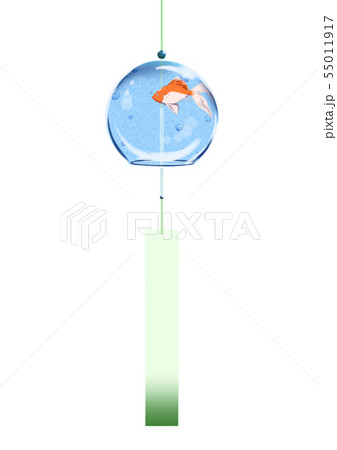 風鈴 金魚柄単体1のイラスト素材 風鈴 金魚柄単体1のイラスト素材