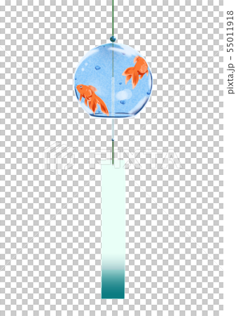 2匹の金魚柄の風鈴 55011918