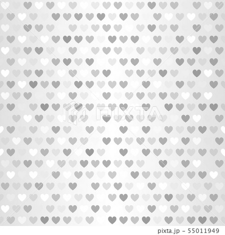 Heart pattern. Seamless glowing silver vector 55011949