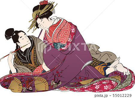 浮世絵 男女 その3のイラスト素材 [55012229] - PIXTA