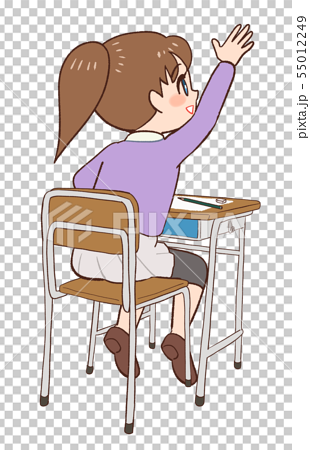 Classroom Desk Chair Raising Child Stock Illustration