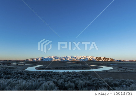 River and mountains in Picabo, Idaho 55013755
