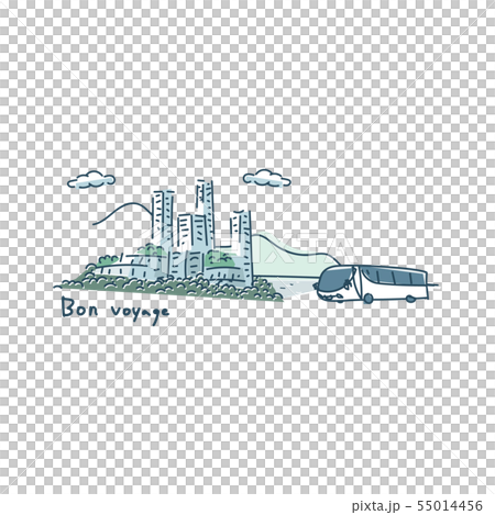 Background material Bus travel (flip) 55014456