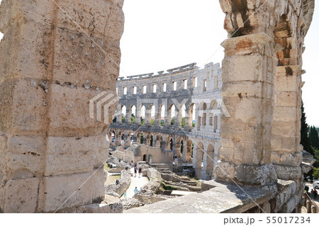 クロアチアのプーラの円形劇場(6) 55017234