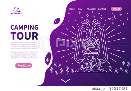 Camping tour - Landing page template 55017421