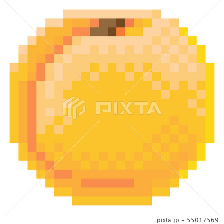 Peach Pixel Art 8 Bit Video Game Fruit Icon 55017569
