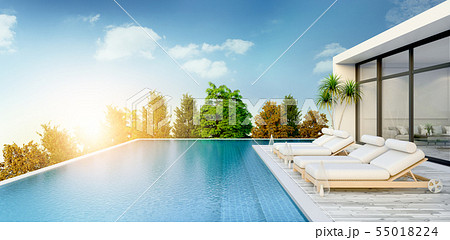 Summer ,beach lounge, Sunbathing deck 55018224