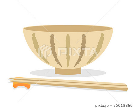 お茶碗3 箸のイラスト素材