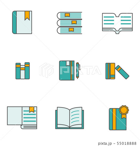 set of books icon vector illustration 55018888