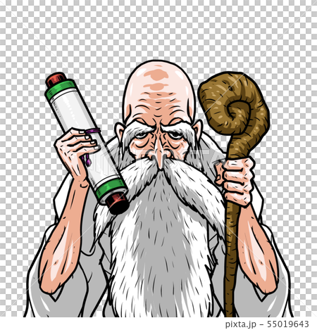 神様 白着物 左杖右巻物 神様 白着物 左杖右巻物 55019643