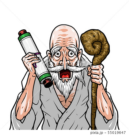 神様 白着物 左杖右巻物 神様 白着物 左杖右巻物 55019647