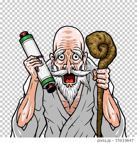 神様 白着物 左杖右巻物 神様 白着物 左杖右巻物 55019647