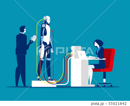 Robotics and technology. Concept business vector 55021642