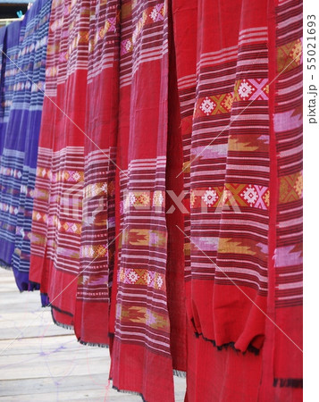 THAI textiles with decorative ornaments hand craft THAI textiles with decorative ornaments hand craft 55021693