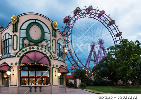 Observation wheel in Prater park, Vienna, Austria Observation wheel in Prater park, Vienna, Austria 55022222