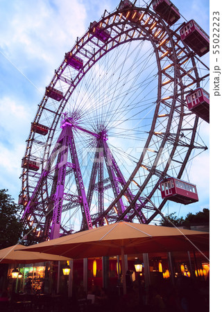 Observation wheel in Prater park, Vienna, Austria Observation wheel in Prater park, Vienna, Austria 55022223