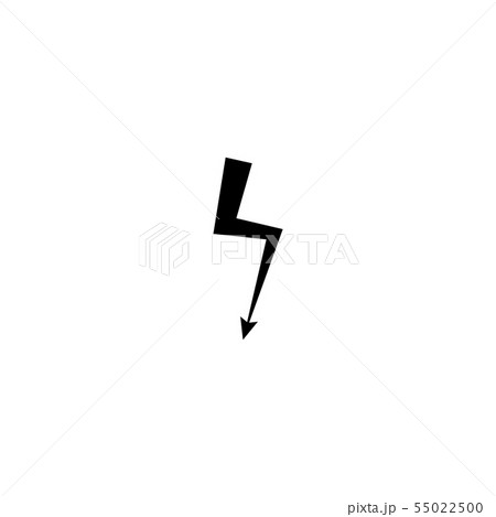 Simple black thunder icon. Thunderbolt and flash Simple black thunder icon. Thunderbolt and flash 55022500